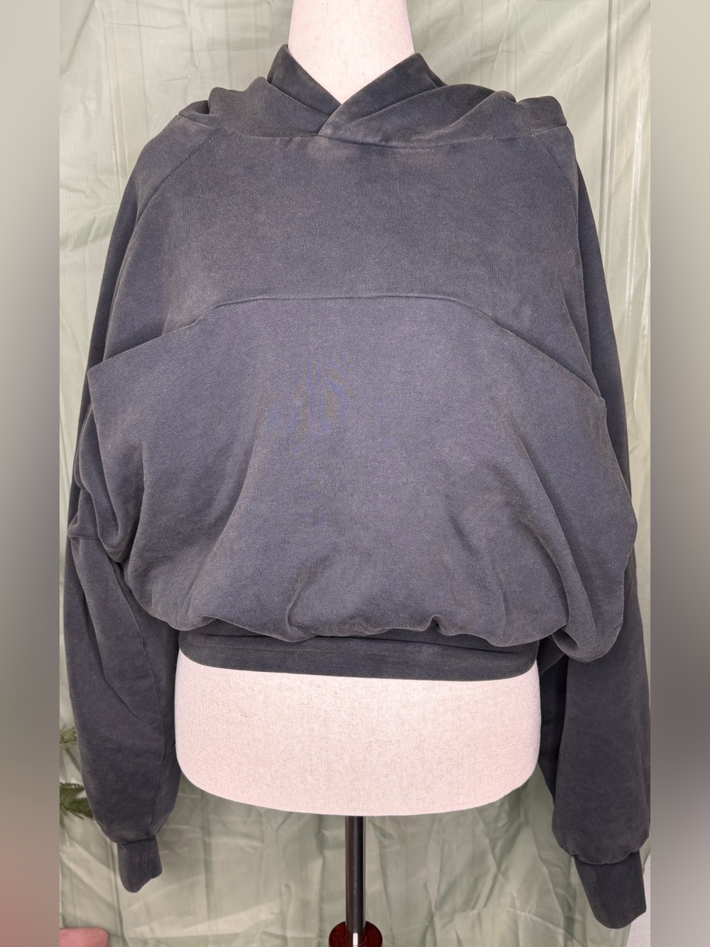 Entire Studios Double Double Hood Washed Black Hoodie